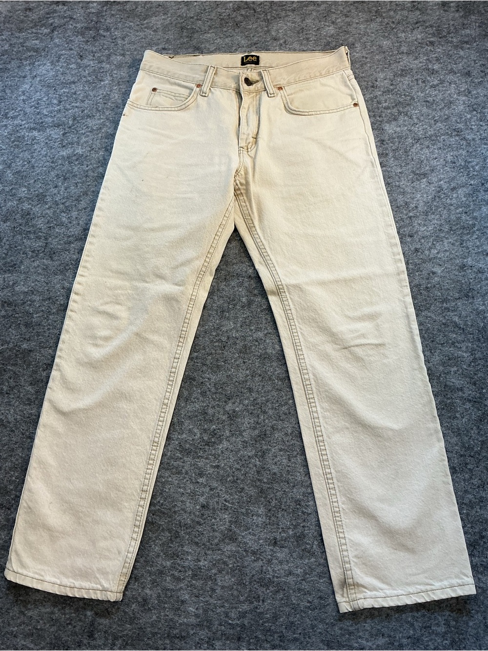 Lee Men's Off-White Straight Leg Jeans Size 30X30